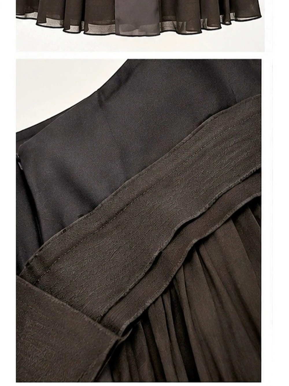 NWT 3.1 Phillip Lim Flou black layered full maxi skirt with peplum, 4/2 - Picture 5 of 7